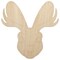 Jackalope Head Mythical Animal Jackrabbit Antelope Unfinished Wood Shape Piece Cutout for DIY Craft Projects